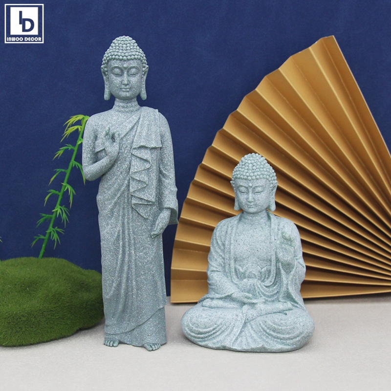 Bonsai Garden Thailand - Kamień Budda Małe Mnisi Statua Bonsai