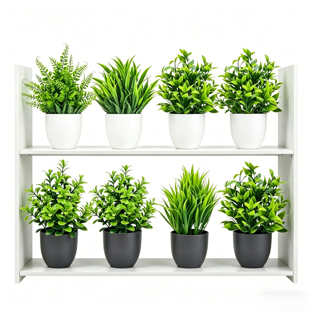 Bonsai Garden Ideas - 4 szt./zestaw Mini Sztuczne Rośliny Doniczkowe