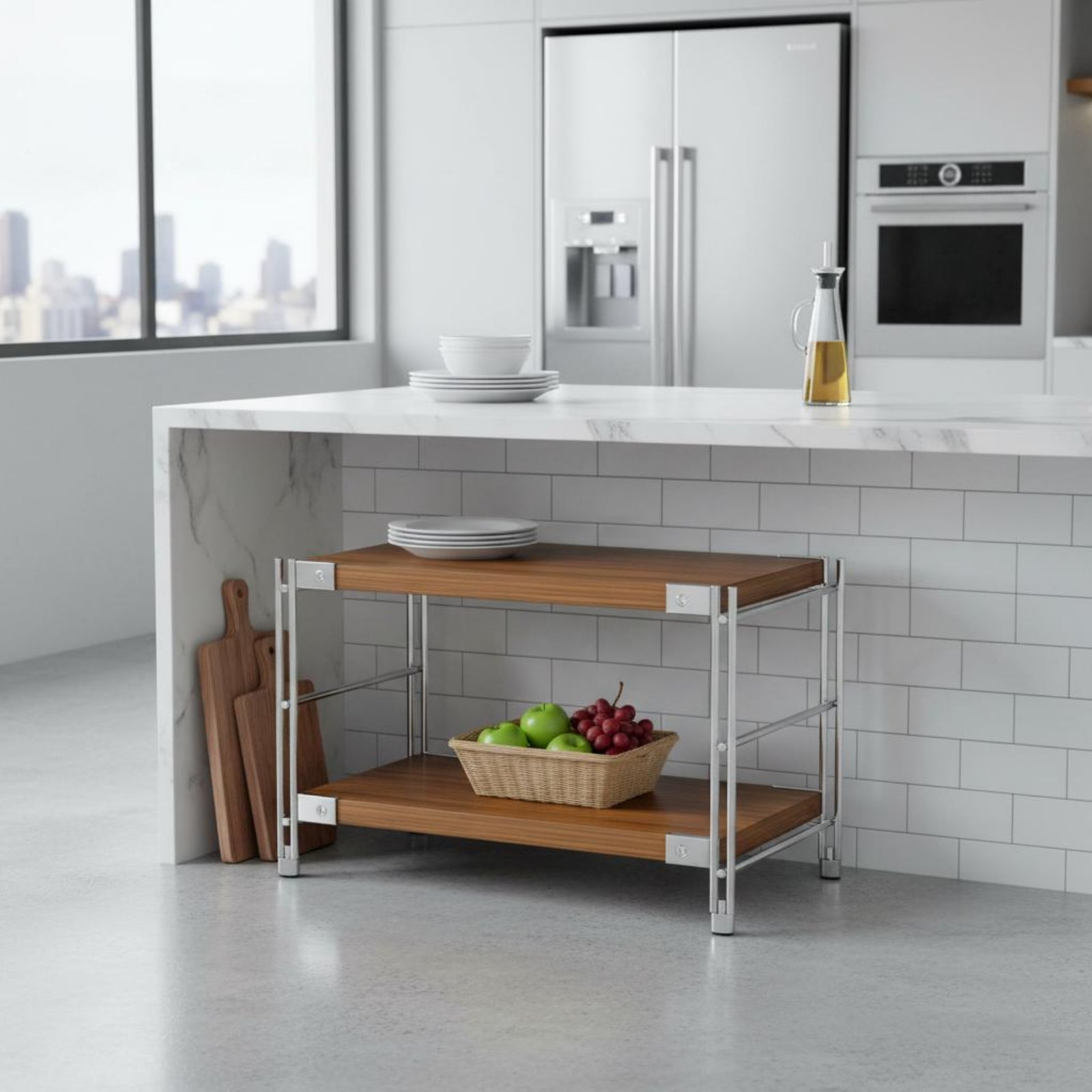 Wąska półka stojąca z podpórka – Display Stand Wood recenzja i cena