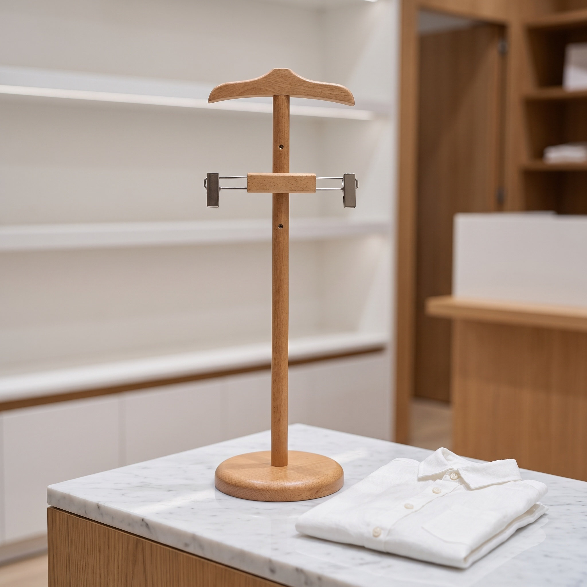 Stojak na ubranka dziecięce z  – Display Stand Wood recenzja i cena