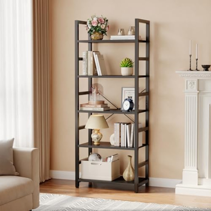 5-poziomowy regał na książki,  – Display Stand Wood recenzja i cena