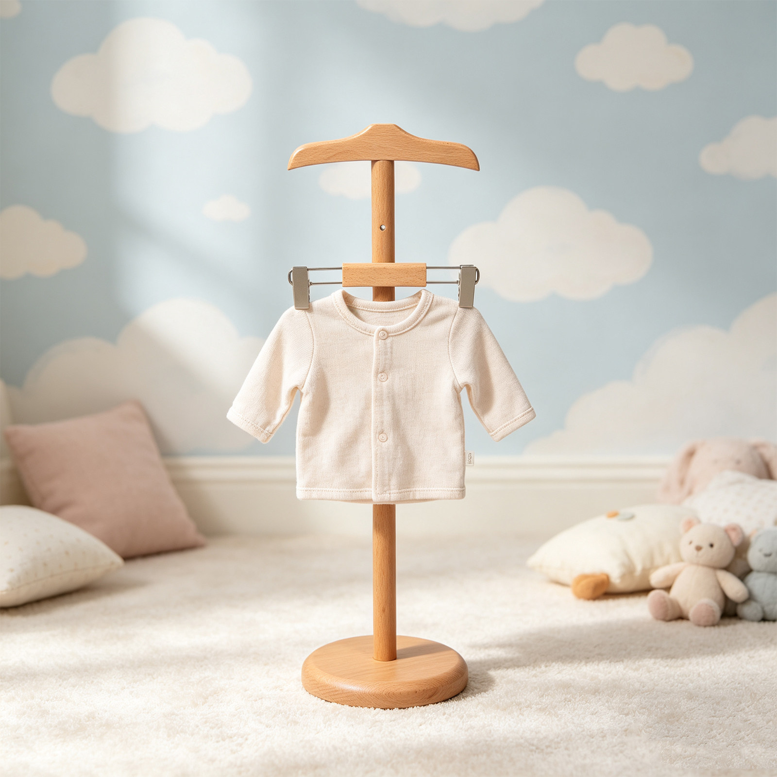 Stojak na ubrania z regulowaną – Display Stand Wood recenzja i cena