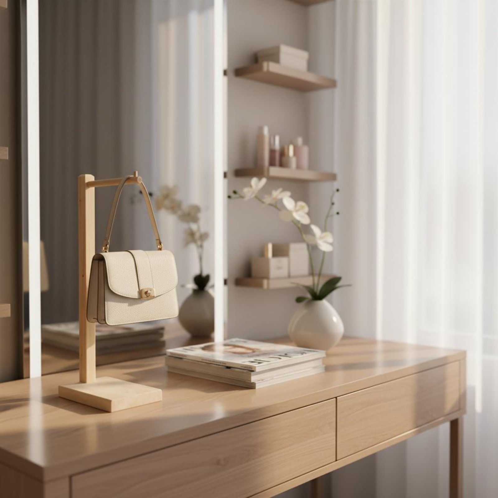Stojak na torby z litego drewn – Display Stand Wood recenzja i cena