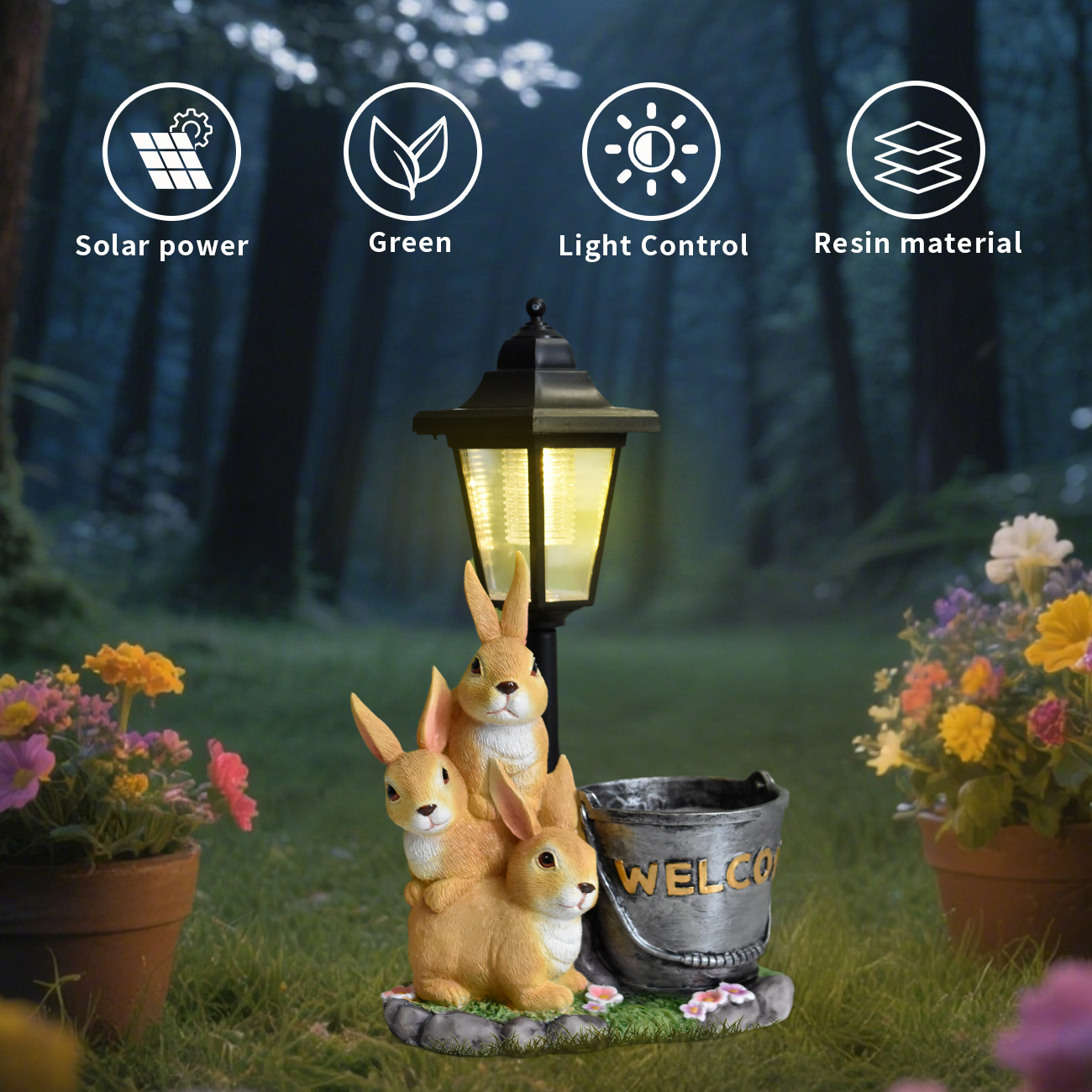Nowa królicza solarna lampka o – Bonsai Garden Ideas recenzja i cena